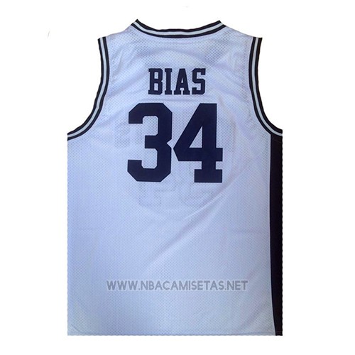 Camiseta Wildcats Len Bias NO 34 Blanco